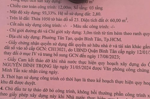 Xin giấy phép xây dựng phường Phú Thạnh